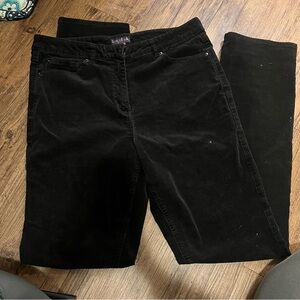 Long tall sally straight corduroy black pants sz 10
